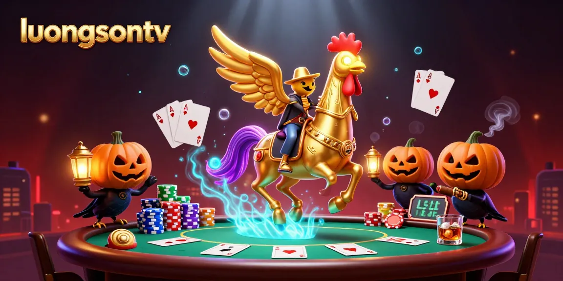 Experience the excitement of luongsontv with glowing casino elements and vibrant characters.