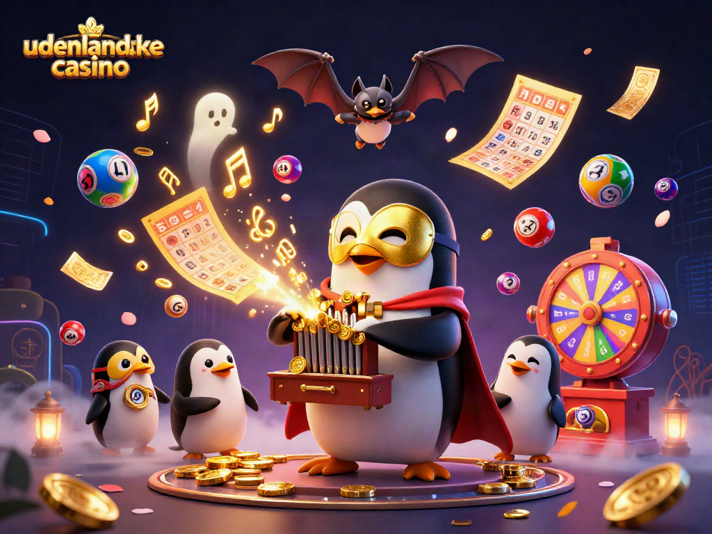 Engage with the udenlandske casino scene featuring playful characters and vibrant gaming elements.