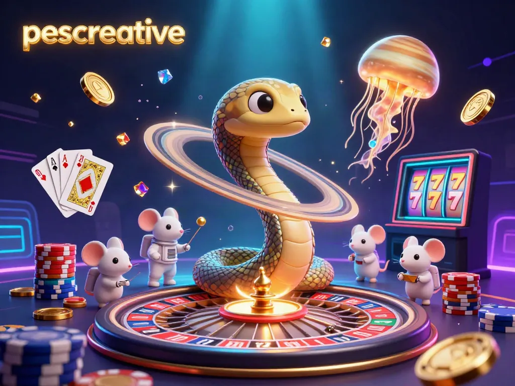 Experience the excitement at pescreative's online casino with animated games and vibrant characters.