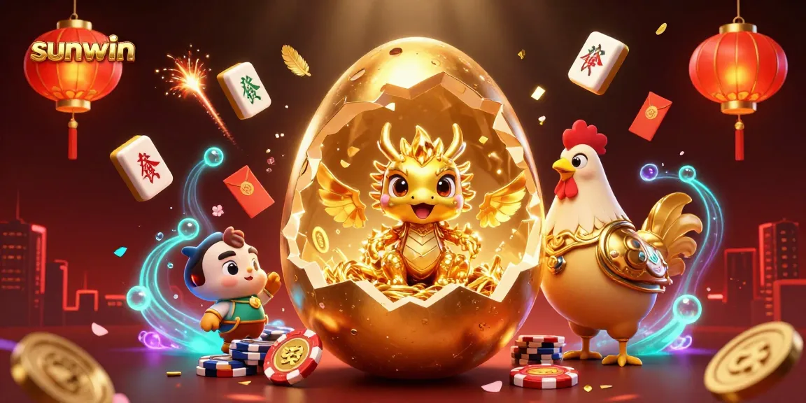Experience the thrill of sunwin with a captivating golden dragon and poker chips in an enchanting casino scene.