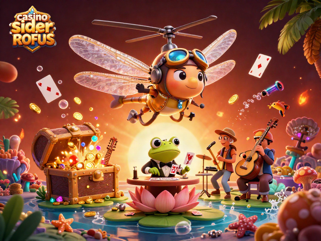 Play exciting games at casino sider uden ROFUS with immersive characters and vibrant casino visuals.