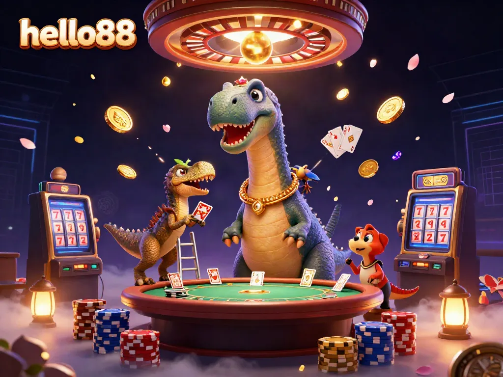 Experience the exciting world of hello88 casino with vibrant 3D characters and captivating game elements.