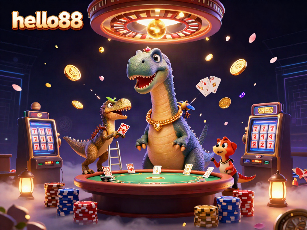 Experience the exciting world of hello88 casino with vibrant 3D characters and captivating game elements.
