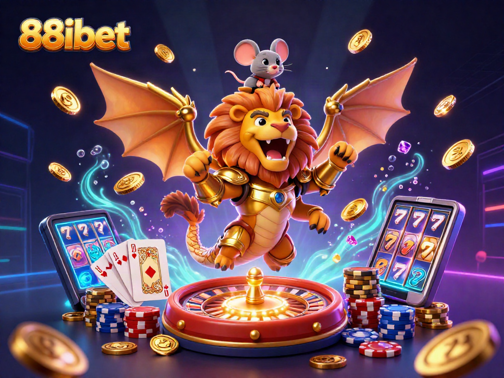 Spinning roulette and golden coins capture exciting moments at 88ibet casino.